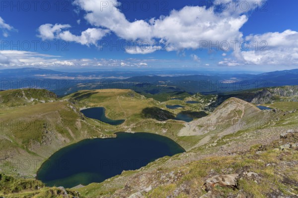 The Seven Rila Lakes in the Rila Mountain, Bulgaria, Europe