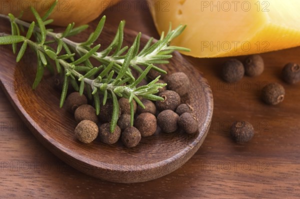 Allspice with fresh rosemary, cheese and onion, lodz, poland