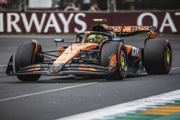 Lando Norris of Great Britain drives the McLaren Formula 1 Team MCL39 during qualifying at Albert Park in Melbourne, Australia, Oceania