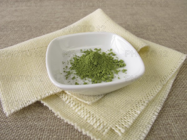 Ground matcha tea powder