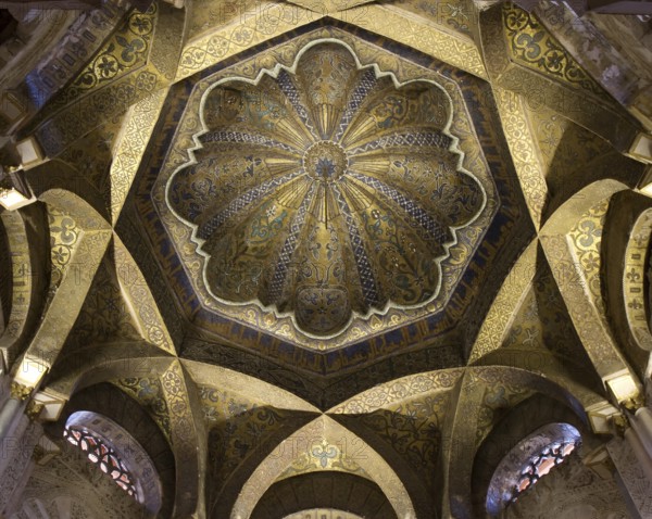 Mihrab Dome of the Mezquita, Cordoba, Andalusia, Spain Cordoba, Spain, Europe