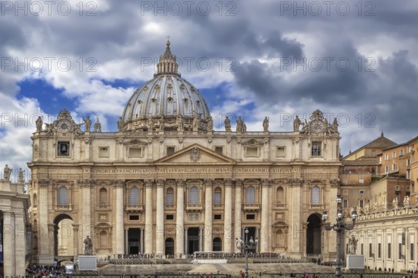 St. Peter Basilica is a church in the Renaissance style located in the Vatican, Rome