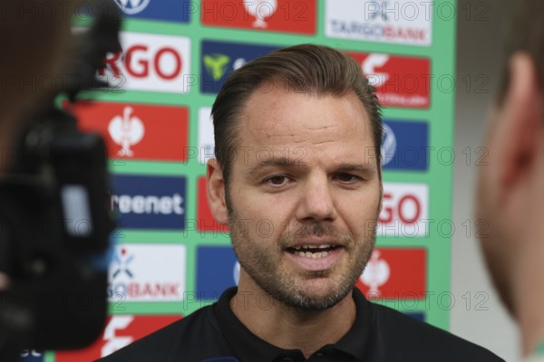 Mario Klotz (Head Coach FC 08 Villingen) at press conference, PK after the match for the DFB Cup 2022-23, 1st round: DFB Cup 2024-25, 1st main round: FC 08 Villingen, 1. FC Heidenheim 1846