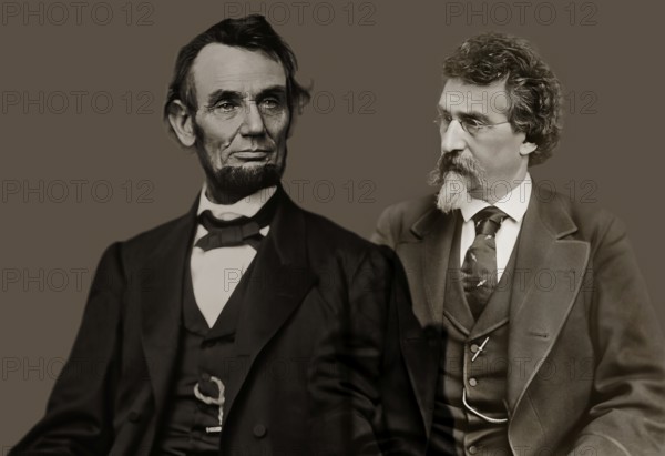 Mathew B. Brady, 1823-1896, American photographer, Brady portrait photo of Abraham Lincoln, 16th president of the USA, digitally altered