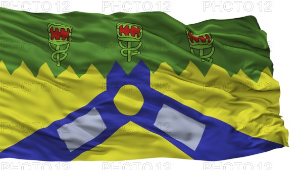 Launceston City Flag, Country Australia, Isolated On White Background