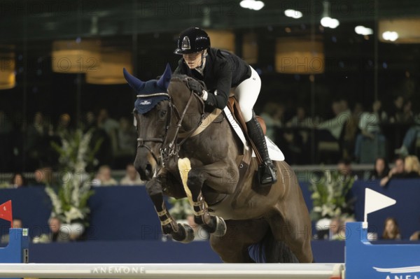 Jana Wargers of Germany competes in 1.60m FEI Jumping World Cup at Jumping Amsterdam in Amsterdam, The Netherlands, Europe