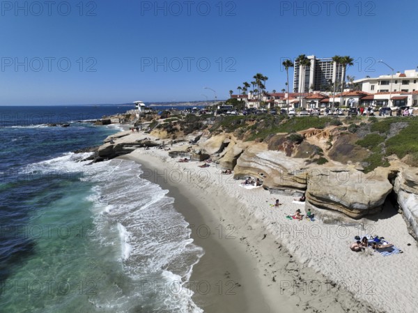 Aerial view of La Jolla cove and beach in San Diego California. travel destination in USA