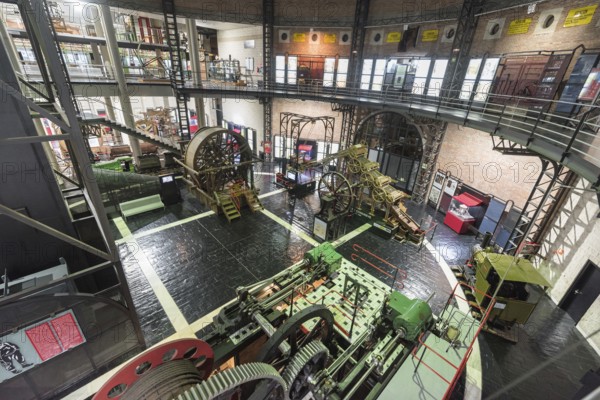 Asturias, Spain, November 19, 2018: Mining museum of Asturias, The complex includes the information on mining activity that developed in the coalfields of Asturias, Europe
