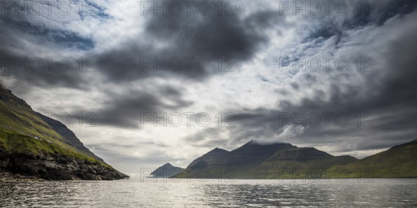 The wild landscape of the Faroe Islands in the North Atlantic