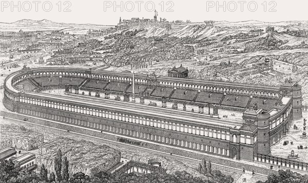 The Circus of Nero or Circus of Caligula, ancient Rome, reconstruction