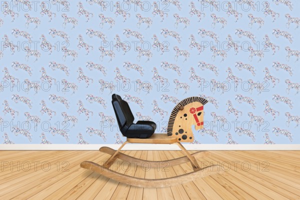 Rocking horse in the children's room