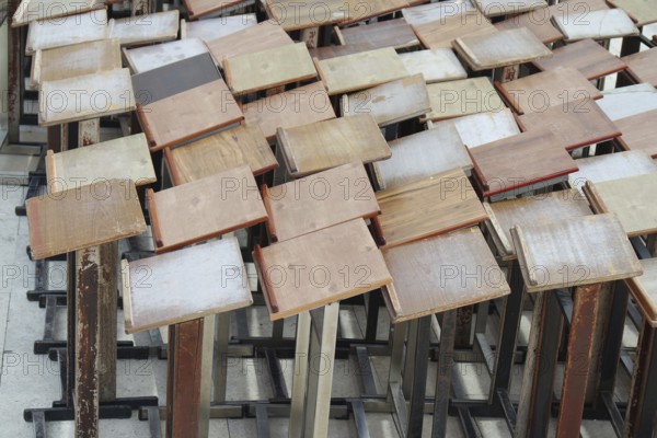 Prayer tables at the Wailing Wall, Jerusalem