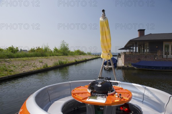 Luxury barbecue at the boat