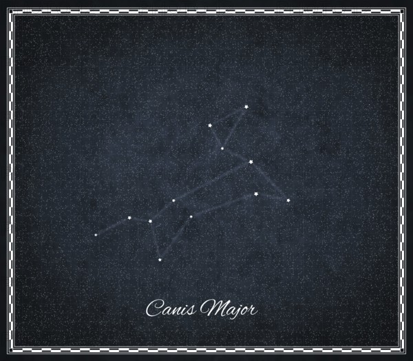 Canis Major star constellation, Night sky, Cluster of stars, Deep space, Greater Dog constellation