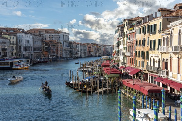 Canal Grande from Rialto Bridge in Venice, Italy, Europe