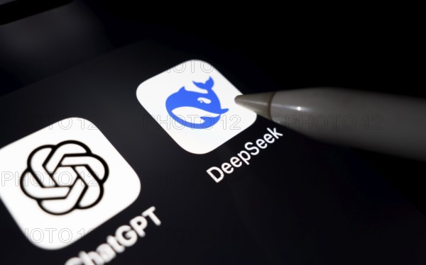 In this photo illustration, the DeepSeek app is displayed on an iPhone screen on January 29, 2025 in New Delhi, India, Asia
