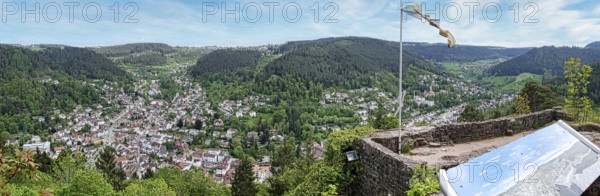 Panorama of the town of Schramberg from the Hohenschramberg castle ruins