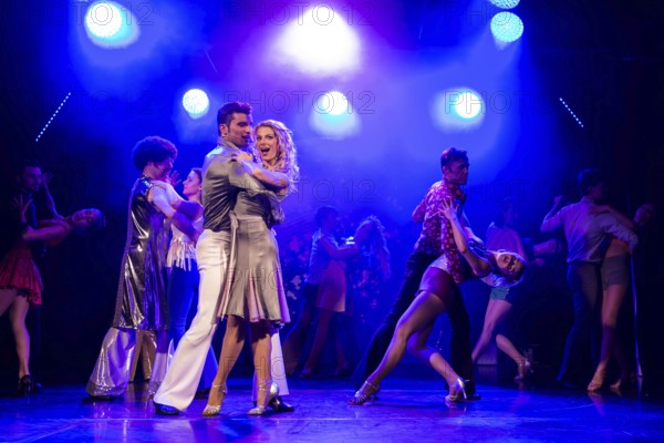 Tino Andrea Honegger and Julia Fechter starring as Tony Manero and Stephanie Mangano in the musical "Saturday Night Fever", Le Théâtre, Kriens, Lucerne, Switzerland, Europe