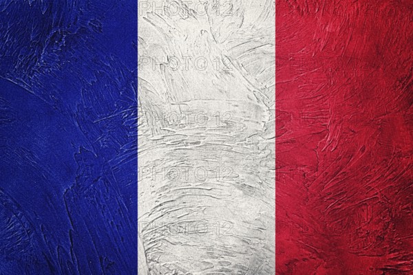 Grunge France flag. France flag with grunge texture
