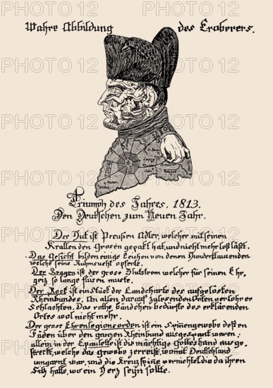 German leaflet against Napoléon Bonaparte, 1814