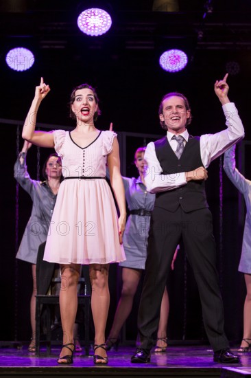 The musical Chicago with Annette Krossa as Roxie Hart and Aris Sas as Billy Flynn live at the Le Théâtre theatre in Kriens, Luzern, Switzerland, Europe