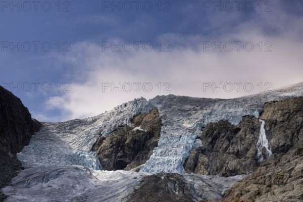 The Buarbreen glacier is a glacial arm from the Folgefonna glacier near the Norwegian town Odda