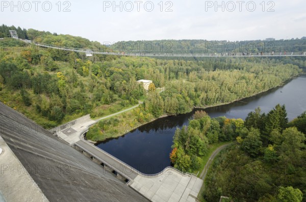 View of the Rappbode Dam. View on Rappbode Dam