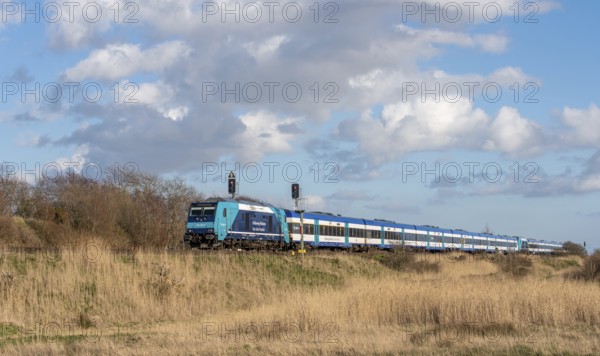 Train service on the railway line from the mainland to the island of Sylt on 20.03.2020