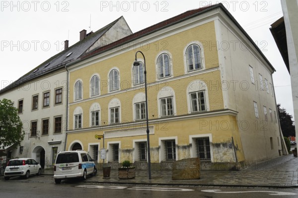 Hitler's birthplace, memorial stone, Braunau am Inn, Innviertel, Upper Austria, Adolf Hitler, Austria, Europe