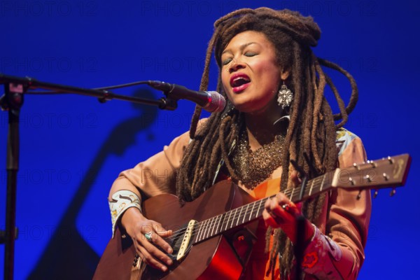 The American singer-songwriter Valerie June, performing live at the Blue Balls Festival, Lucerne, Switzerland, Europe