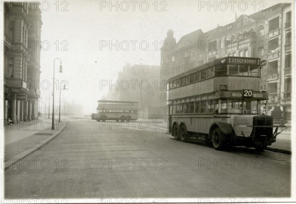 Public transport, bus no. 20 to Zehlendorf, 1930s, Berlin, Europe