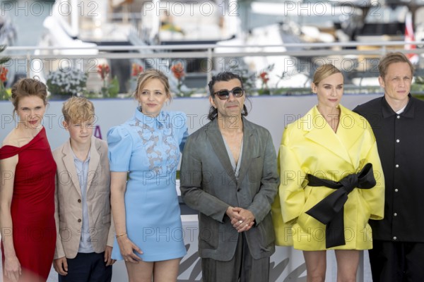 Cannes, France - 16.5.2024: Lisa Hagmeister, Jasper Ole Billerbeck, Laura Tonke, Fatih Akin, Diane Kruger, Matthias Schweighöfer during the AMRUM Photocall at the 78th Cannes International Film Festival. The film festival takes place from 13 to 24 May 2025
