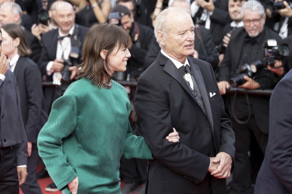 Cannes, France - 18.5.2024: Charlotte Gainsbourg and Bill Murray on the red carpet during the 78th Cannes International Film Festival. The film festival takes place from 13 to 24 May 2025