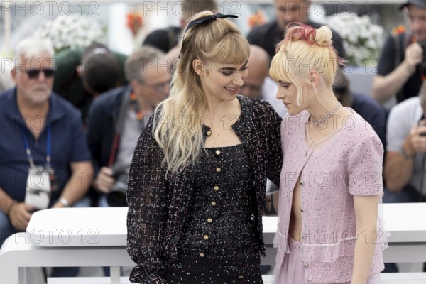 Cannes, France - 16.5.2024: Imogen Poots, Kristen Stewart during the Photocall The Chronology of Water during the 78th Cannes International Film Festival. The film festival will take place from 13 to 24 May 2025