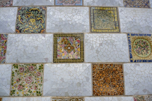 Park Guell by Antonio Gaudi, Park Gueell, Antonio Gaudi architect, Unesco World Heritage Site, Gracia District, Barcelona, Catalonia, Spain, Europe