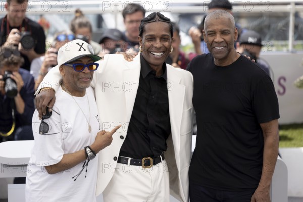 Cannes, France - 19.5.2024: Spike Lee, A$AP Rocky and Denzel Washington during the photocall for - Highest 2 Lowest - during the 78th Cannes International Film Festival. The film festival takes place from 13 to 24 May 2025