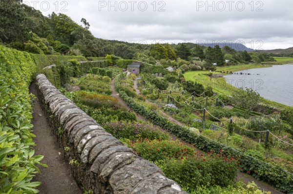 Inverewe Gardens, one of the most northerly botanical gardens in the world, founded by Osgood Mackenzie, Walled Garden, Poolewe, Loch Ewe, Highlands, Highlands, Scotland, Great Britain
