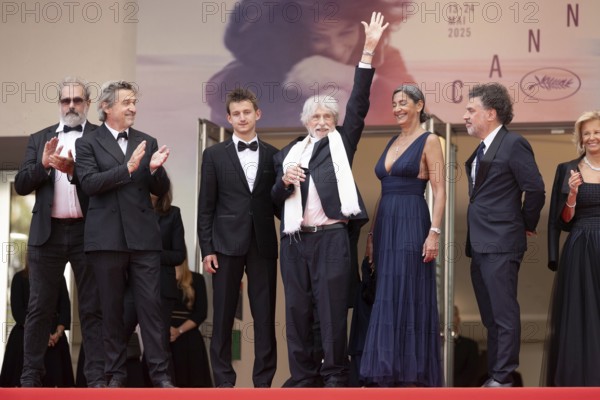 Cannes, France - 22.5.2024: Pierre Richard, Ceyla Lacerda during the - La Venue De L'avenir (Colours Of Time) - Red Carpet during the 78th Cannes International Film Festival. The film festival will take place from 13 to 24 May 2025
