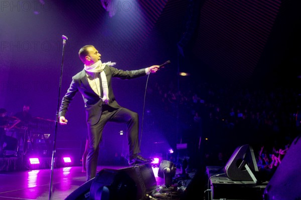 Theo Hutchcraft (singer) from HURTS live on 15 Years of Happiness Tour at Tempodrom Berlin on 24/05/2025