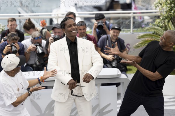 Cannes, France - 19.5.2024: Spike Lee, A$AP Rocky and Denzel Washington during the photocall for - Highest 2 Lowest - during the 78th Cannes International Film Festival. The film festival takes place from 13 to 24 May 2025