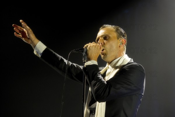 Theo Hutchcraft (singer) from HURTS live on 15 Years of Happiness Tour at Tempodrom Berlin on 24/05/2025