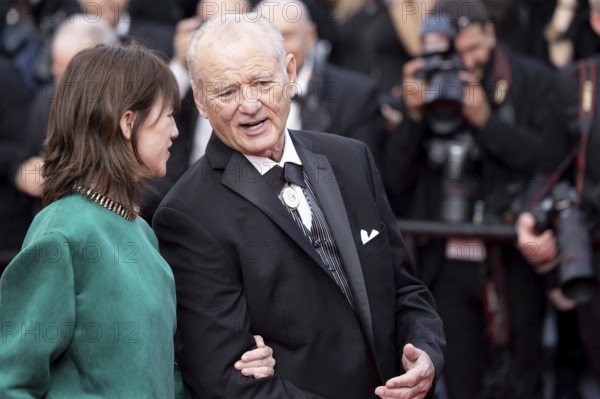 Cannes, France - 18.5.2024: Charlotte Gainsbourg and Bill Murray on the red carpet during the 78th Cannes International Film Festival. The film festival takes place from 13 to 24 May 2025