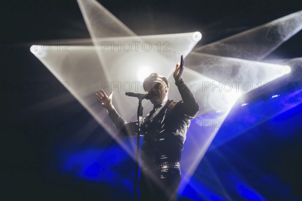 Alexander Wesselsky, singer of Eisbrecher live on Kaltfront Tour 2025 Tour in the Columbiahalle Berlin on 15.05.2025