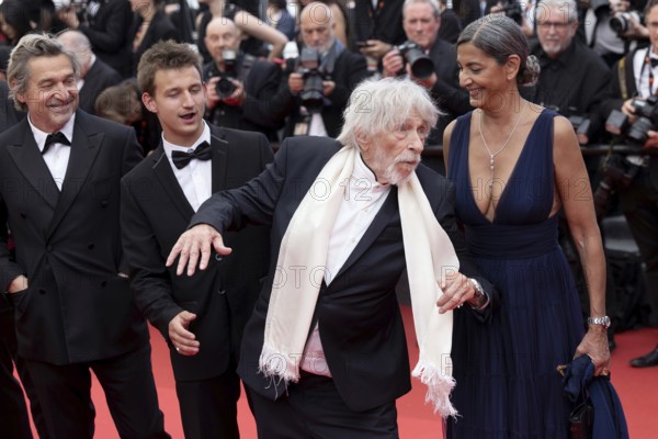 Cannes, France - 22.5.2024: Pierre Richard, Ceyla Lacerda during the - La Venue De L'avenir (Colours Of Time) - Red Carpet during the 78th Cannes International Film Festival. The film festival will take place from 13 to 24 May 2025