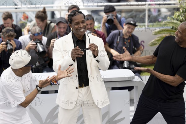Cannes, France - 19.5.2024: Spike Lee, A$AP Rocky and Denzel Washington during the photocall for - Highest 2 Lowest - during the 78th Cannes International Film Festival. The film festival takes place from 13 to 24 May 2025
