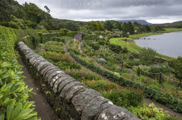 Inverewe Gardens, one of the most northerly botanical gardens in the world, founded by Osgood Mackenzie, Walled Garden, Poolewe, Loch Ewe, Highlands, Highlands, Scotland, Great Britain