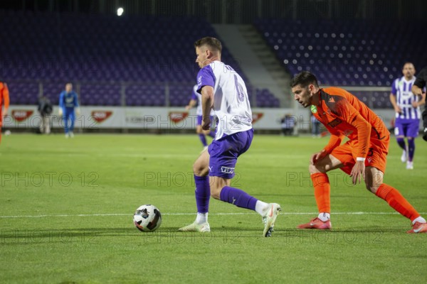 Football NL I. Hungary 2024/25 season, matchday 32: Újpest FC v Nyíregyháza Spartacus***On the ball: Damian Rasak (6, Újpest)