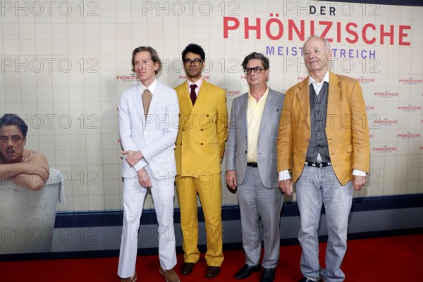 Wes Anderson, Richard Ayoade, Roman Coppola and Bill Murray at the Berlin premiere of THE PHOENIC MASTER STORY at the Delphi cinema in Berlin on 22.05.2025