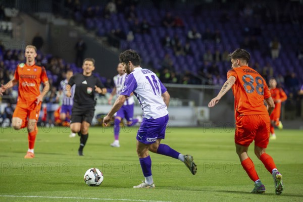 Football NL I. Hungary 2024/25 season, matchday 32: Újpest FC v Nyíregyháza Spartacus***On the ball: Giorgi Beridze (14, Újpest)