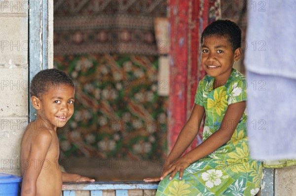 KIds, Nacula island, Fiji, South Pacific islands, Pacific, Oceania